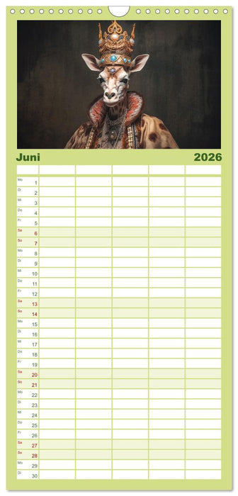 Tierisch - Königlich (CALVENDO Familienplaner 2026)