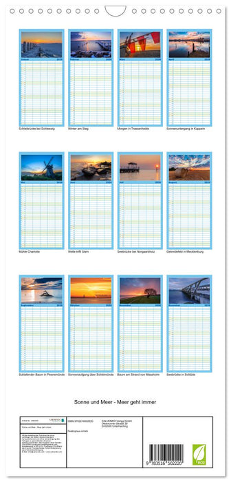 Sonne und Meer - Meer geht immer (CALVENDO Familienplaner 2026)