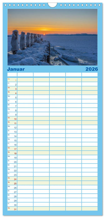 Sonne und Meer - Meer geht immer (CALVENDO Familienplaner 2026)