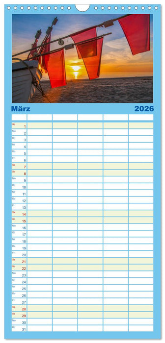 Sonne und Meer - Meer geht immer (CALVENDO Familienplaner 2026)