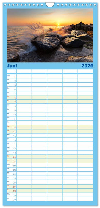 Sonne und Meer - Meer geht immer (CALVENDO Familienplaner 2026)