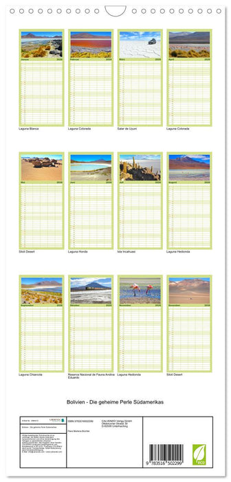Bolivien - Die geheime Perle Südamerikas (CALVENDO Familienplaner 2026)