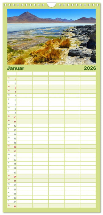 Bolivien - Die geheime Perle Südamerikas (CALVENDO Familienplaner 2026)