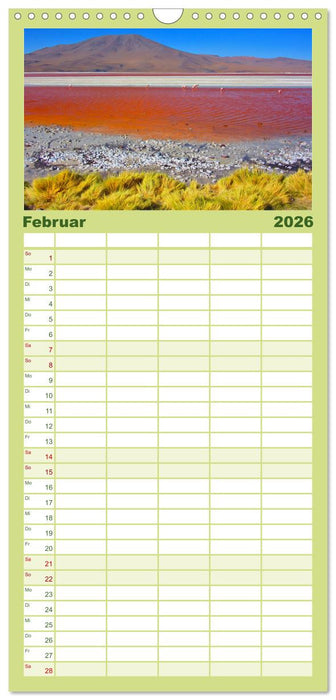 Bolivien - Die geheime Perle Südamerikas (CALVENDO Familienplaner 2026)