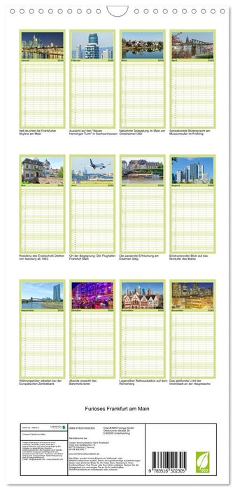 Furioses Frankfurt am Main (CALVENDO Familienplaner 2026)