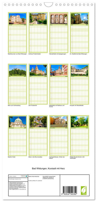 Bad Wildungen, Kurstadt mit Herz (CALVENDO Familienplaner 2026)