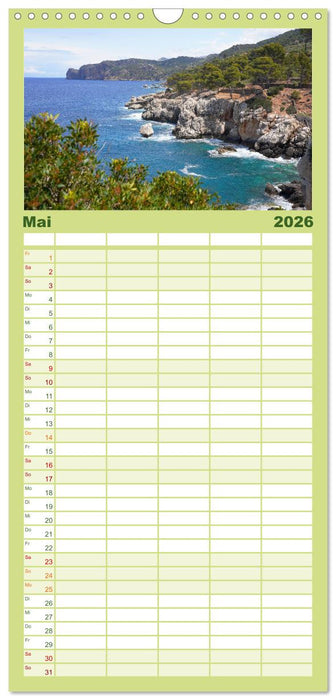 Cala Deia - Mallorcas Traumbucht (CALVENDO Familienplaner 2026)