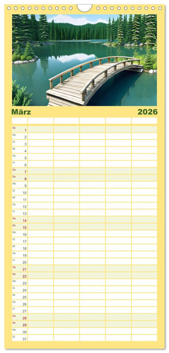 Zur Ruhe kommen Fantasiereisen mit KI (CALVENDO Familienplaner 2026)