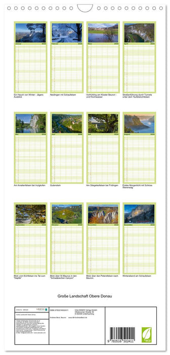 Große Landschaft Obere Donau (CALVENDO Familienplaner 2026)