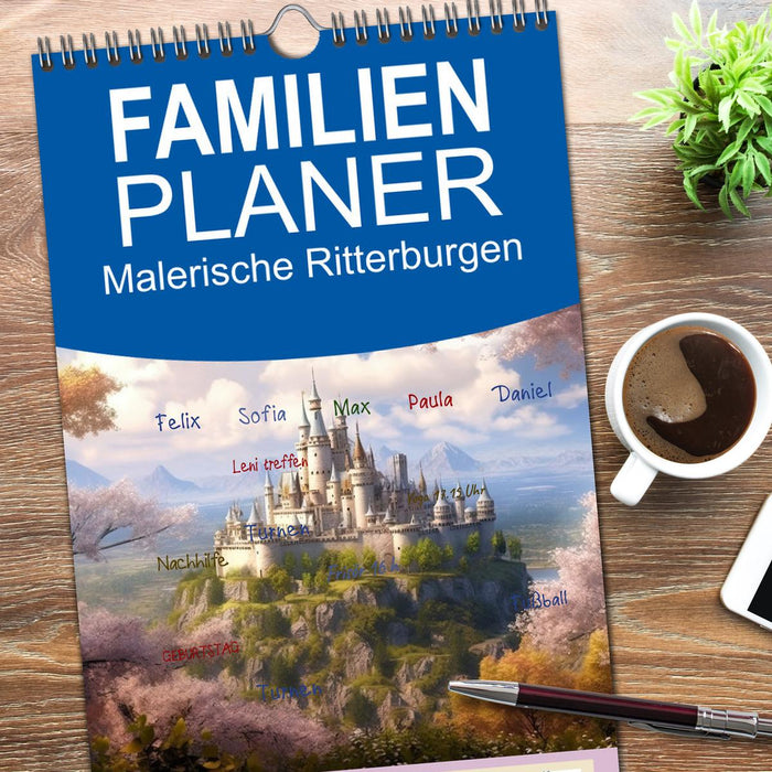 Malerische Ritterburgen (CALVENDO Familienplaner 2026)