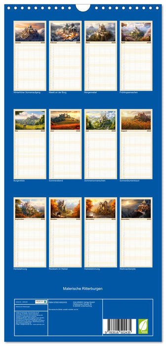 Malerische Ritterburgen (CALVENDO Familienplaner 2026)