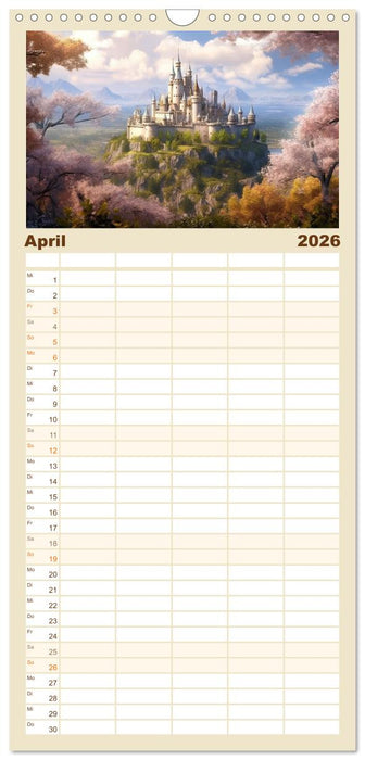 Malerische Ritterburgen (CALVENDO Familienplaner 2026)