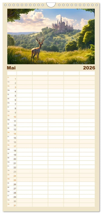 Malerische Ritterburgen (CALVENDO Familienplaner 2026)