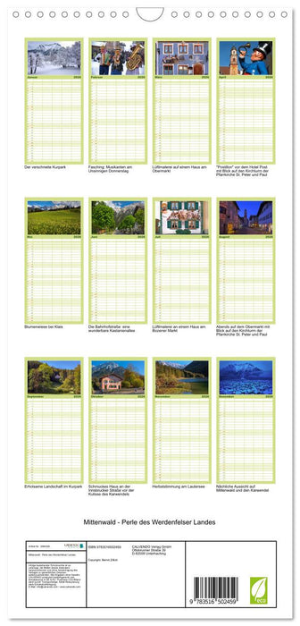 Mittenwald - Perle des Werdenfelser Landes (CALVENDO Familienplaner 2026)