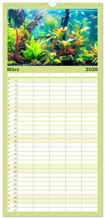 Pflanzen im Süßwasseraquarium. Gartenkunst im Fischbecken (CALVENDO Familienplaner 2026)