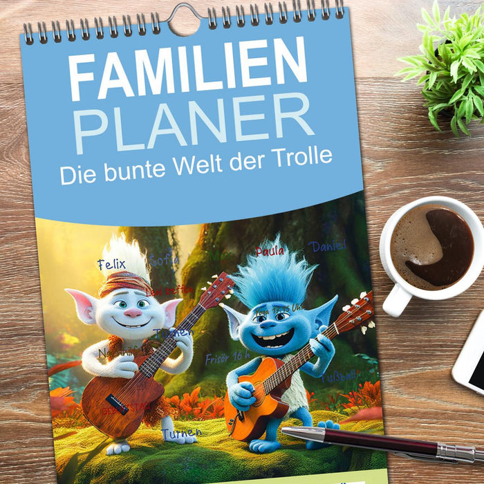 Die bunte Welt der Trolle (CALVENDO Familienplaner 2026)