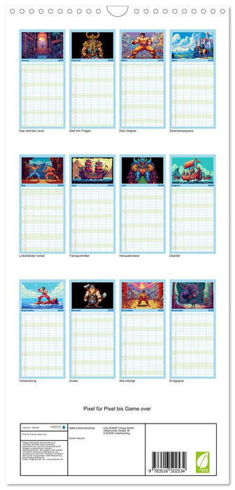 Pixel für Pixel bis Game over (CALVENDO Familienplaner 2026)