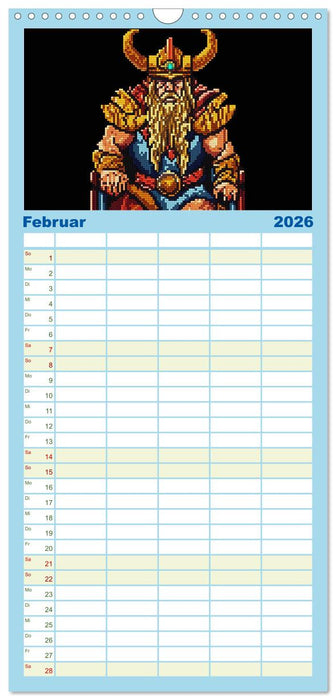 Pixel für Pixel bis Game over (CALVENDO Familienplaner 2026)