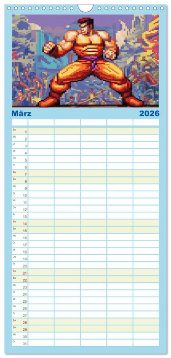 Pixel für Pixel bis Game over (CALVENDO Familienplaner 2026)