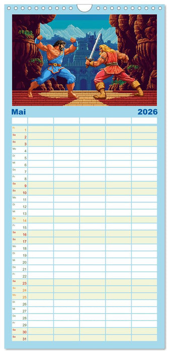 Pixel für Pixel bis Game over (CALVENDO Familienplaner 2026)