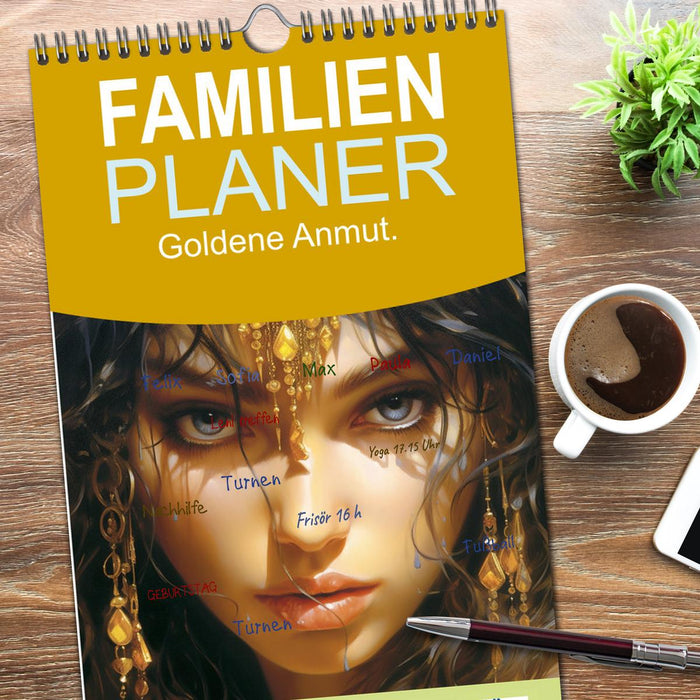 Goldene Anmut. Verträumt, sinnlich und verführerisch (CALVENDO Familienplaner 2026)