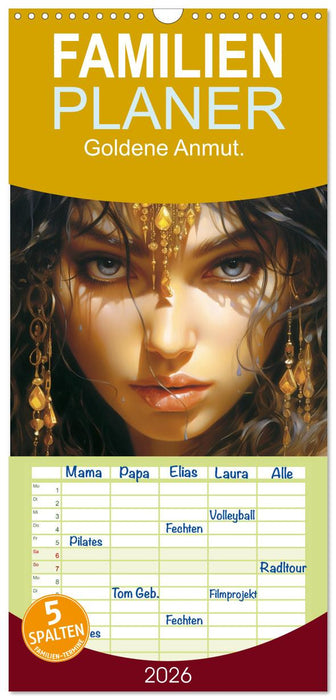 Goldene Anmut. Verträumt, sinnlich und verführerisch (CALVENDO Familienplaner 2026)