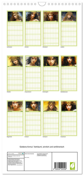 Goldene Anmut. Verträumt, sinnlich und verführerisch (CALVENDO Familienplaner 2026)