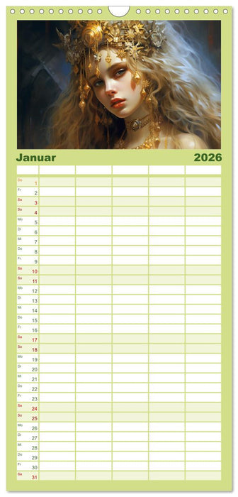 Goldene Anmut. Verträumt, sinnlich und verführerisch (CALVENDO Familienplaner 2026)