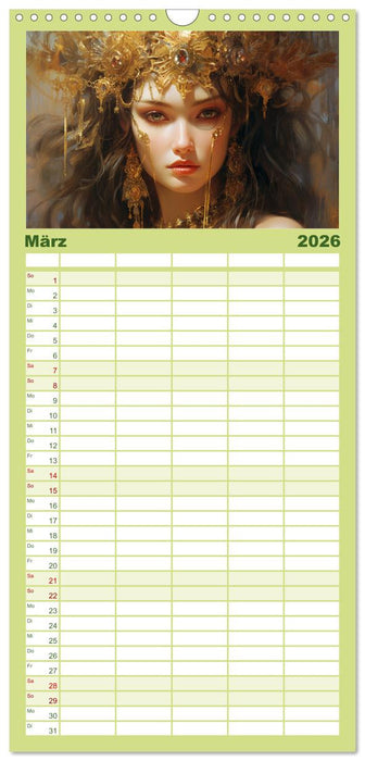 Goldene Anmut. Verträumt, sinnlich und verführerisch (CALVENDO Familienplaner 2026)