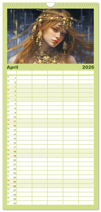 Goldene Anmut. Verträumt, sinnlich und verführerisch (CALVENDO Familienplaner 2026)