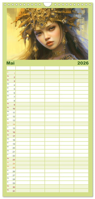 Goldene Anmut. Verträumt, sinnlich und verführerisch (CALVENDO Familienplaner 2026)