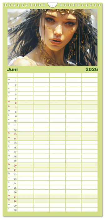 Goldene Anmut. Verträumt, sinnlich und verführerisch (CALVENDO Familienplaner 2026)