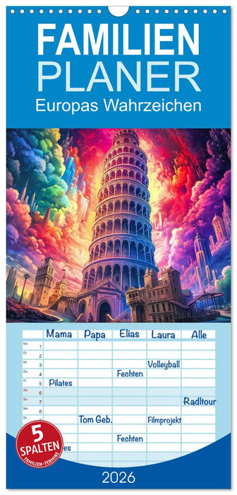 Europas Wahrzeichen (CALVENDO Familienplaner 2026)