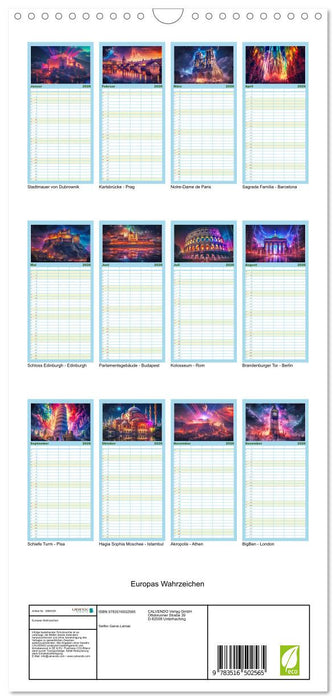Europas Wahrzeichen (CALVENDO Familienplaner 2026)