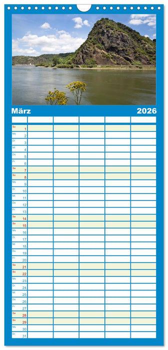 Oberes Mittelrheintal Sehnsuchtsziel für Romantiker (CALVENDO Familienplaner 2026)