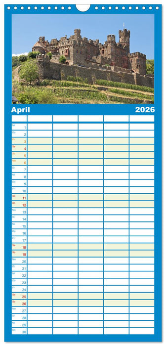 Oberes Mittelrheintal Sehnsuchtsziel für Romantiker (CALVENDO Familienplaner 2026)