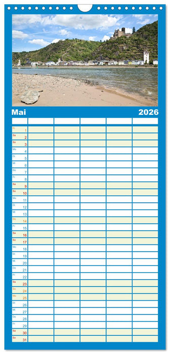 Oberes Mittelrheintal Sehnsuchtsziel für Romantiker (CALVENDO Familienplaner 2026)