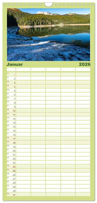 Montenegro - Welterbe Durmitor (CALVENDO Familienplaner 2026)