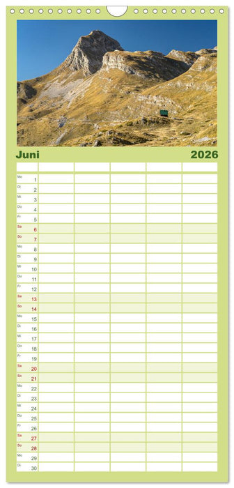 Montenegro - Welterbe Durmitor (CALVENDO Familienplaner 2026)