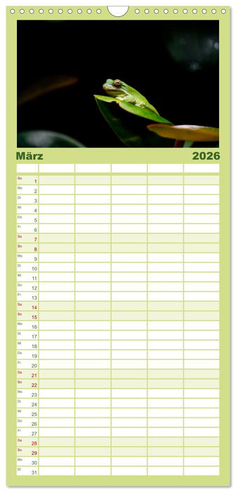 Reptilien & Amphibien Portraits (CALVENDO Familienplaner 2026)