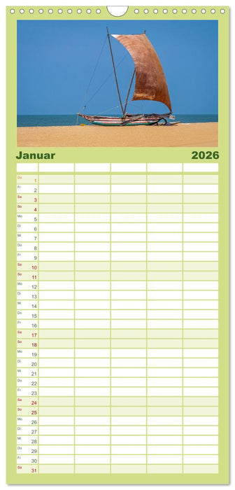 Sri Lanka - landschaftliche Vielfalt (CALVENDO Familienplaner 2026)