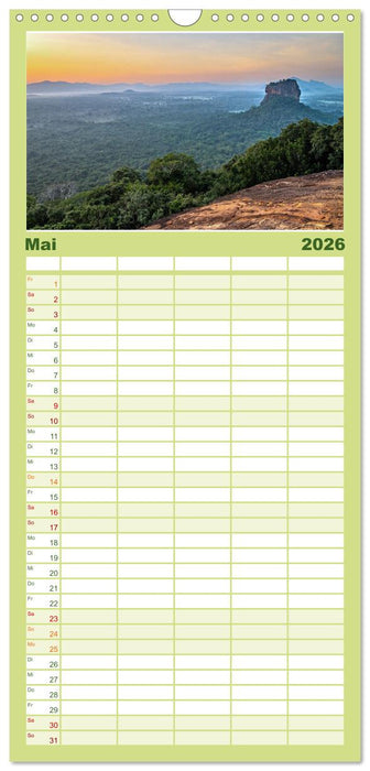 Sri Lanka - landschaftliche Vielfalt (CALVENDO Familienplaner 2026)