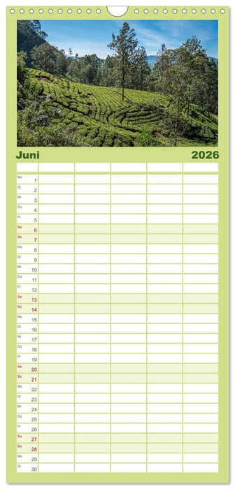 Sri Lanka - landschaftliche Vielfalt (CALVENDO Familienplaner 2026)