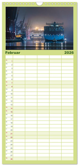 Faszination Hamburger Hafen (CALVENDO Familienplaner 2026)