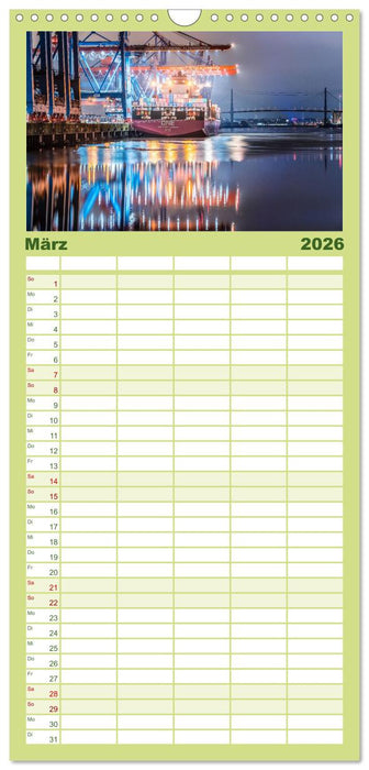 Faszination Hamburger Hafen (CALVENDO Familienplaner 2026)