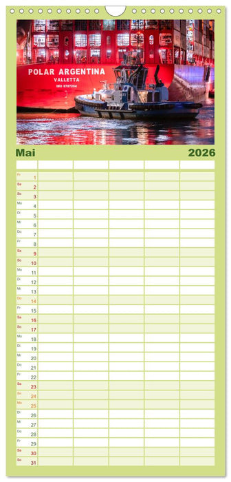 Faszination Hamburger Hafen (CALVENDO Familienplaner 2026)