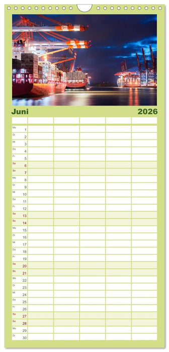 Faszination Hamburger Hafen (CALVENDO Familienplaner 2026)
