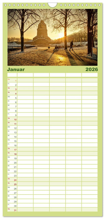 Leipzig Kalender Perspektiven (CALVENDO Familienplaner 2026)
