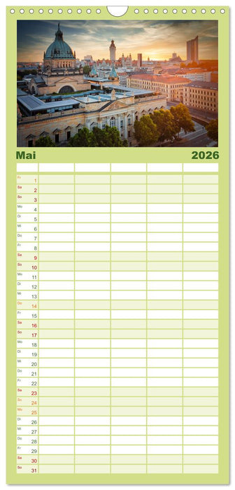 Leipzig Kalender Perspektiven (CALVENDO Familienplaner 2026)
