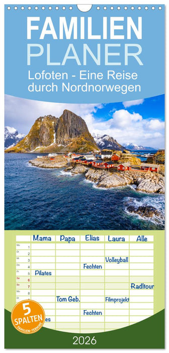 Lofoten - Eine Reise durch Nordnorwegen (CALVENDO Familienplaner 2026)